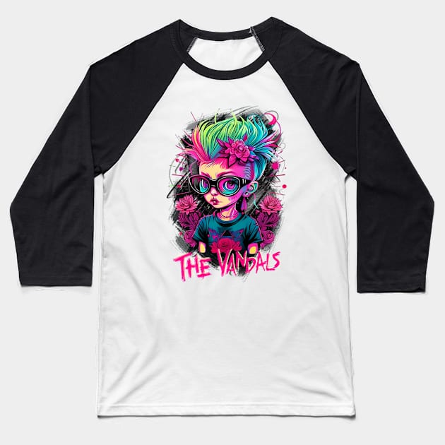 Punk Girl - The Vandals Baseball T-Shirt by VACO SONGOLAS